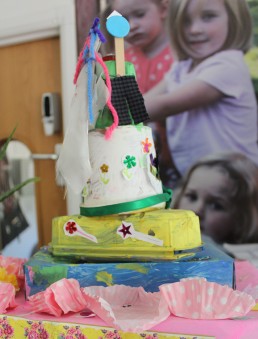 A wedding cake designed by the children at our nursery