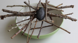 Sticks and stone games for developing balance in children